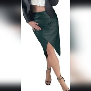 Jason Wu Leather-look Midi Skirt NWT